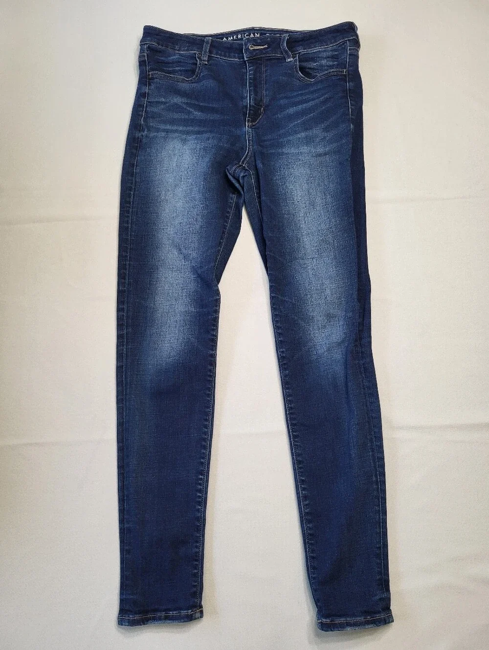 American Eagle Outfitters Women's 10 Dark Wash Super Stretch Hi-Rise Skinny Jean